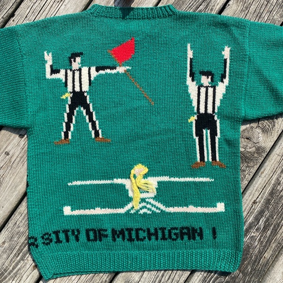 90s Michigan State University Spartans sweater sz M - Picture 2 of 4